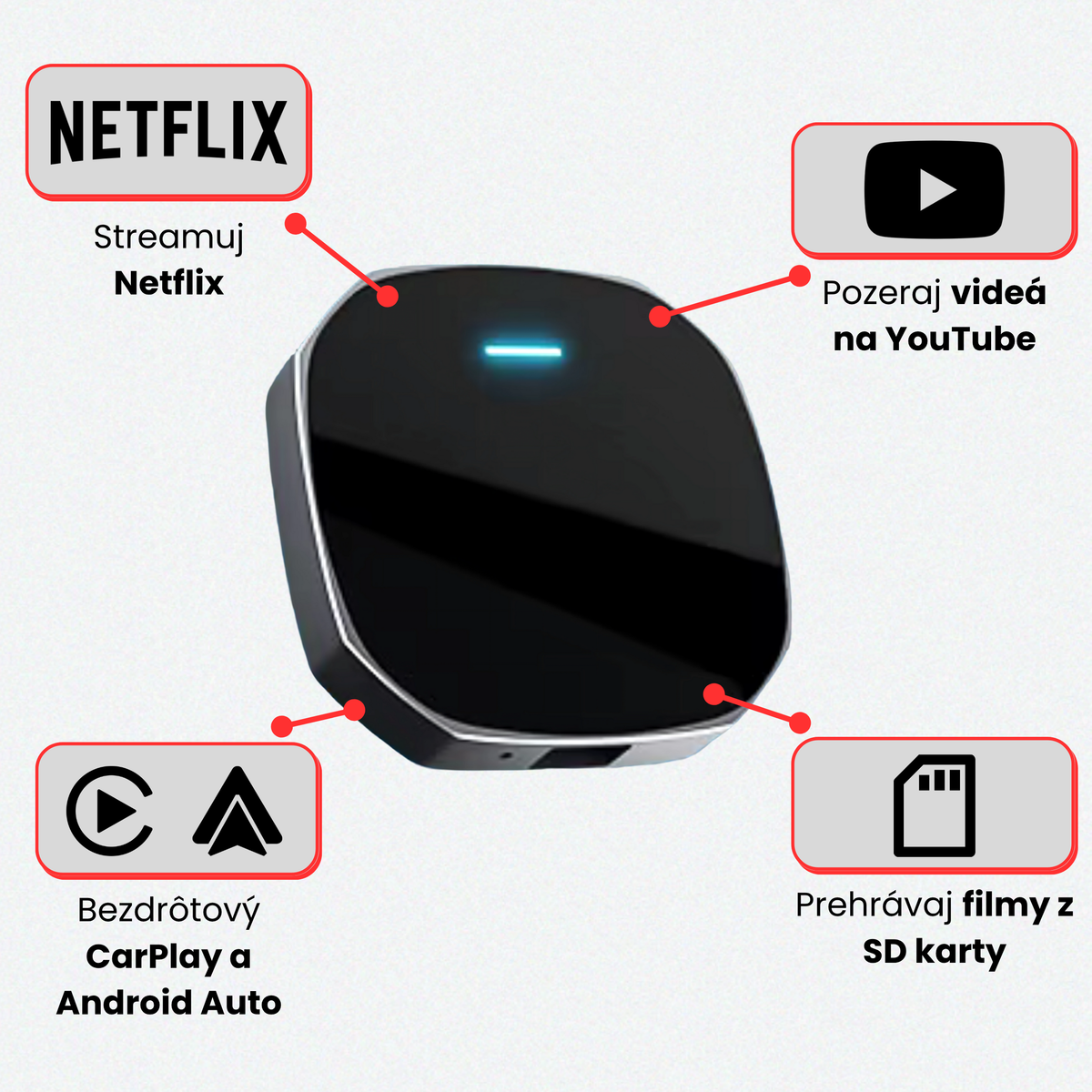 CarFusion™ – CarPlay & Android Auto adaptér